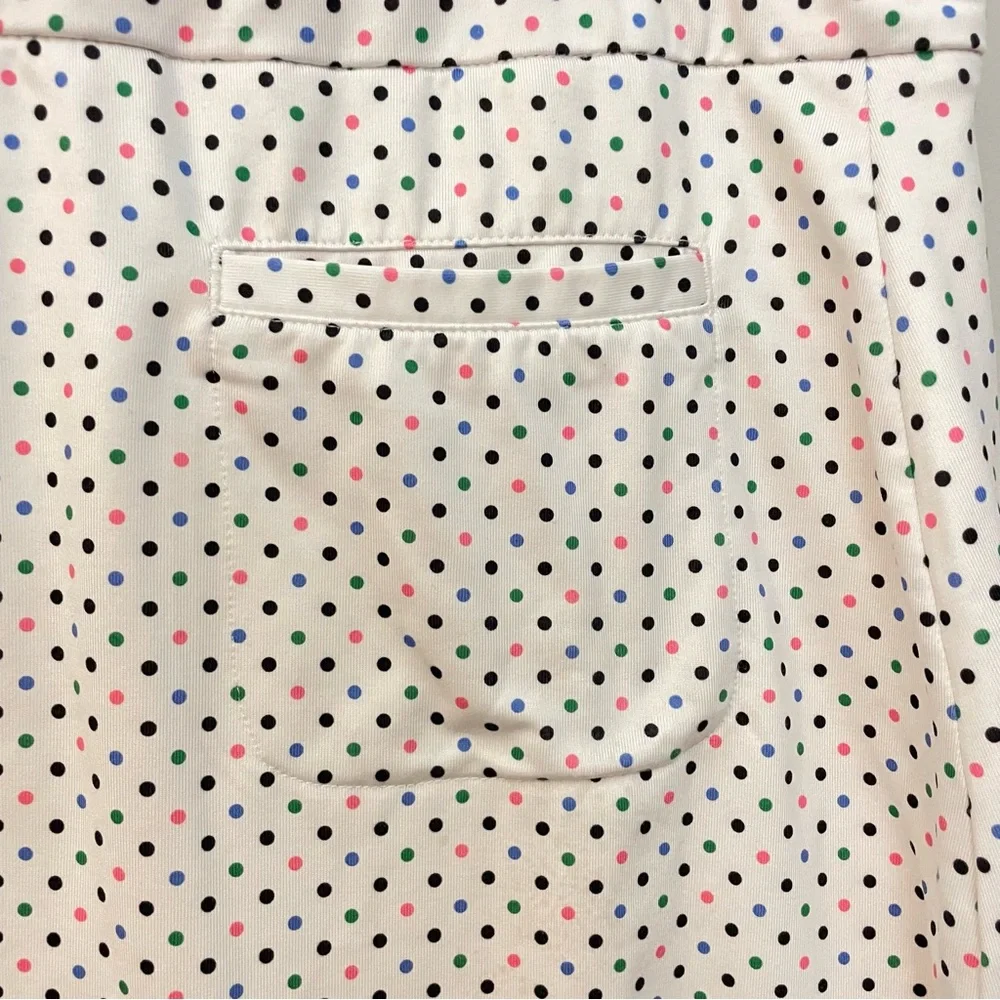 Slazenger Golf Skort Medium Pickleball White Polka Dot Pockets